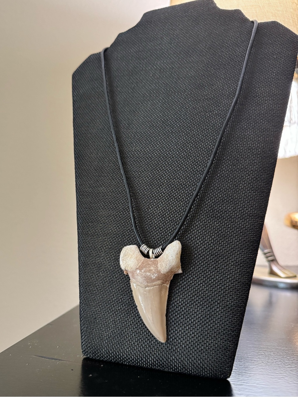 Natural Shark Tooth Pendant Necklace - Handmade - Unisex
